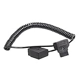 Andoer® 2 Pin D-TAP Male to Female Extension Adapter Cable for DSLR Rig Anton Bauer Battery V-mount Dtap to Dtap Elastic Cable 1M