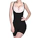 Shymay Women's Full Body Shapewear Seamless Tummy Slimming Mid-Thigh Bodysuits, Black1, Tag Size 2XL=US Size 6-8