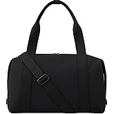 Hapi Face Black Neoprene Duffle Bag – Lightweight, Waterproof, Carry-On Travel & Gym Bag with Shoulder Strap + Matching Wallet & Wet Bag