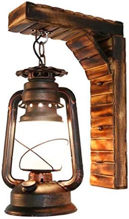 XHCP American Country Antique Horse Lantern Wall Lamp Iron Kerosene Wall Lamp Corridor/Courtyard Wall Illuminated Door