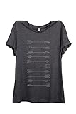 Arrows Evolution Women's Relaxed T-Shirt Tee Charcoal Grey Medium