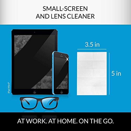 iCloth Lens and Screen Cleaner Pro-Grade Individually Wrapped Wet Wipes, Wipes for Cleaning Small Electronic Devices Like Smartphones and Tablets, Box of 30