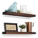 Reclaimed Wood Floating Shelves - 24x5.5x1.5 inches - Floating Shelf Set of 2 - Rustic Floating Shelves Wood - Rustic Wall Shelves for Bedrooms, Bathroom, Kitchen - Farmhouse Reclaimed Wood Shelves