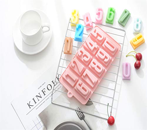 Digital Shaped Chocolate Mold Silicone Digital Mold Trays Chocolate Candy Dessert Ice Cream Mold