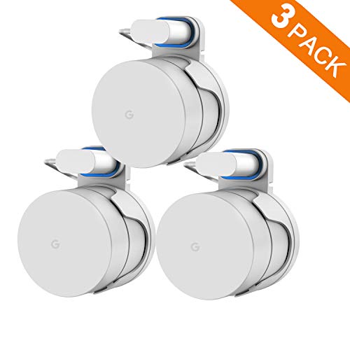 Google WiFi Wall Mount, Wifi Accessories for Google Mesh Wifi System and Google Wifi Router and Beacons.No Messy or Wires (White,3 Pack)