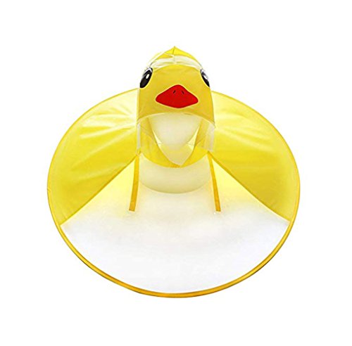 Old Tjikko Children's Cloak,Hooded Poncho Packable Cartoon Umbrella for Baby Boys Girls (M)