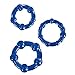 Soft Stretchy Beaded Cockrings - Male Enhancement Cock Rings - Pack of 3 - Sex Toy for Men (Blue)