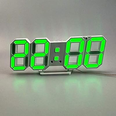 Leikas 3d Led Wall Clock Modern Digital Alarm Clocks Display Home Kitchen Office Table Desk Night Wall Watch 24 Or 12 Hour Display Amazon Ae