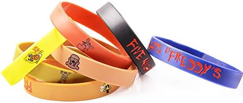 Grocoto Action & Toy Figures 7pcs/Set Five Nights at Freddy's FNAF Silicone Bracelet Fashion Wristband of Five Nights at Freddy`s 1 PCs