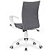 Amolife Home Office Desk Chair Computer Chair with Removable Arms and Wheels Mid Back Cloth Morden, Heather Grey
