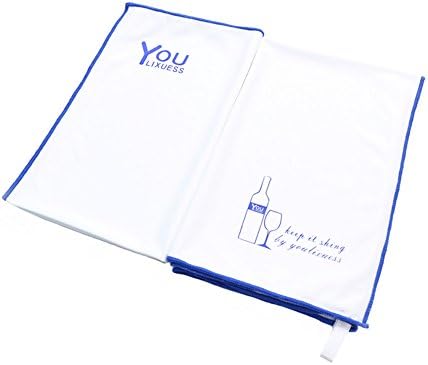Youlixuess Large Microfiber Glass Polishing Cloth 24x20 inch - Premium Quality (White) (24x20 inch 2-Pack)