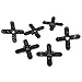 Lego Parts: Plane/Helicopter Propeller 4 Blade - 5 Diameter with Rounded Ends (Service Pack of 6 - Black)