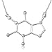 FUNRUN Womens Mens Caffeine Pendant,Chemistry Molecule Necklace