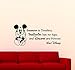 Mickey Mouse Wall Decal Walt Disney Quote Nursery Custom Cartoon Disney Vinyl Sticker Home Nursery Room Interior Art Decor Kids Girl Boy Room Mural Waterproof Vinyl Sticker 84ct