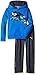 PUMA Boys' Little 2 Piece Tech Fleece Hoodie Wrapped Cat and Pant Set, Sky Blue, 5