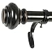 Decopolitan 27865-36BLK Urn Single Rod Set, 36 to 72-Inch, Antique Black