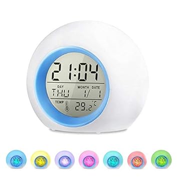 Amazon Com Alarm Clocks Alarm Clock Nature Sounds 7 Colors