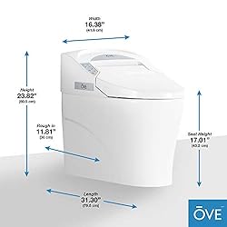 Ove Decors Yosemite Bidet Toilet Built-in with Tank