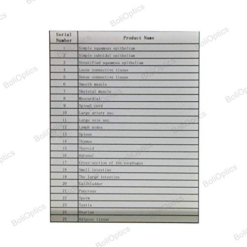 image for BoliOptics 25 Prepared Microscope Slides Human Biology Specimen Set Hu