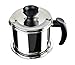 Nellam Grease Container with Separator, Includes Bonus Sponge and Towel - Durable Bacon Cooking Oil Strainer and Cooking Grease Can for Reusing Oil Stainless Steel