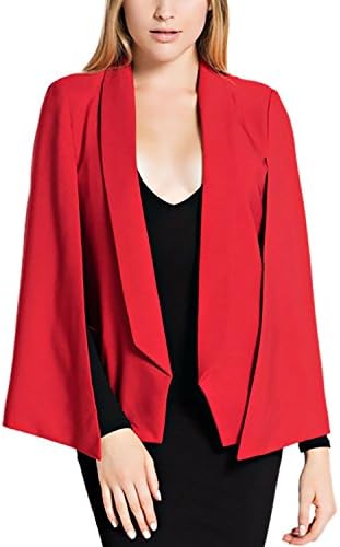 The Luxe Mode Champagne Taste Red Cape Blazer (Misses)