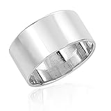 925 Sterling Silver Wide Band Above Knuckle Midi or Thumb Ring 7mm, Size 4