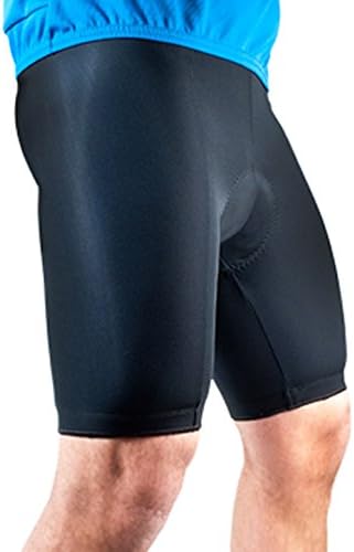 Mens Basic Bike Short Padded Cycling Shorts Biking Pant Black X-Large