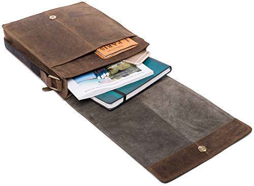LEABAGS London genuine buffalo leather crossbody bag in vintage style - SugarCane