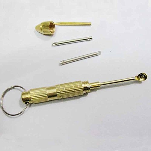 Click Here to See More Images 2 sets Portable 4in1 Multi Tool Set Cross Screwdriver Toothpick Ear Pick Pin Key Chain
