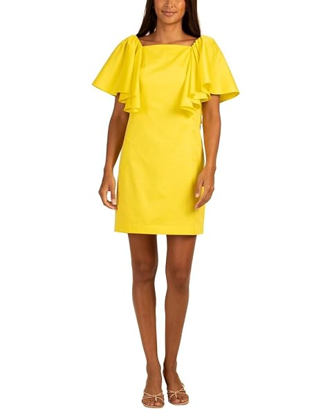 TRINA TURK WOMEN’S RUFFLED SLEEVE DRESS, DAISY, 8
