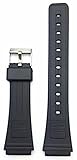 19mm Black Rubber Watch Band -- Comfortable and Durable PVC Material