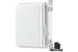 GITRUAX Waterproof Electrical Enclosure Box ip67 Outdoor Junction Box Plastic ABS and Project Box (Grey,8.7"×6.7"x4.4")