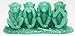 Feng Shui Green See No Evil, Hear No Evil, Speak No Evil Monkey 4 Wise Monkeys Figurine Statue Wealth Lucky Figurine Home Decor Gift
