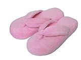 Onmygogo Coral Fleece Flip-Flops for Women Non-Slip Cotton Outsole (Size L(US Women Size 9.5-10.5), Pink)