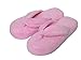 Coral Fleece Flip-flops for Women Non-slip Cotton Outsole (Size L( US women size 9.5-10.5), Pink)