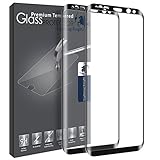 Samsung Galaxy S8 Screen Protector, LK [2 PACK] [Full Cover] Tempered Glass with Lifetime Replacement Warranty (Black)