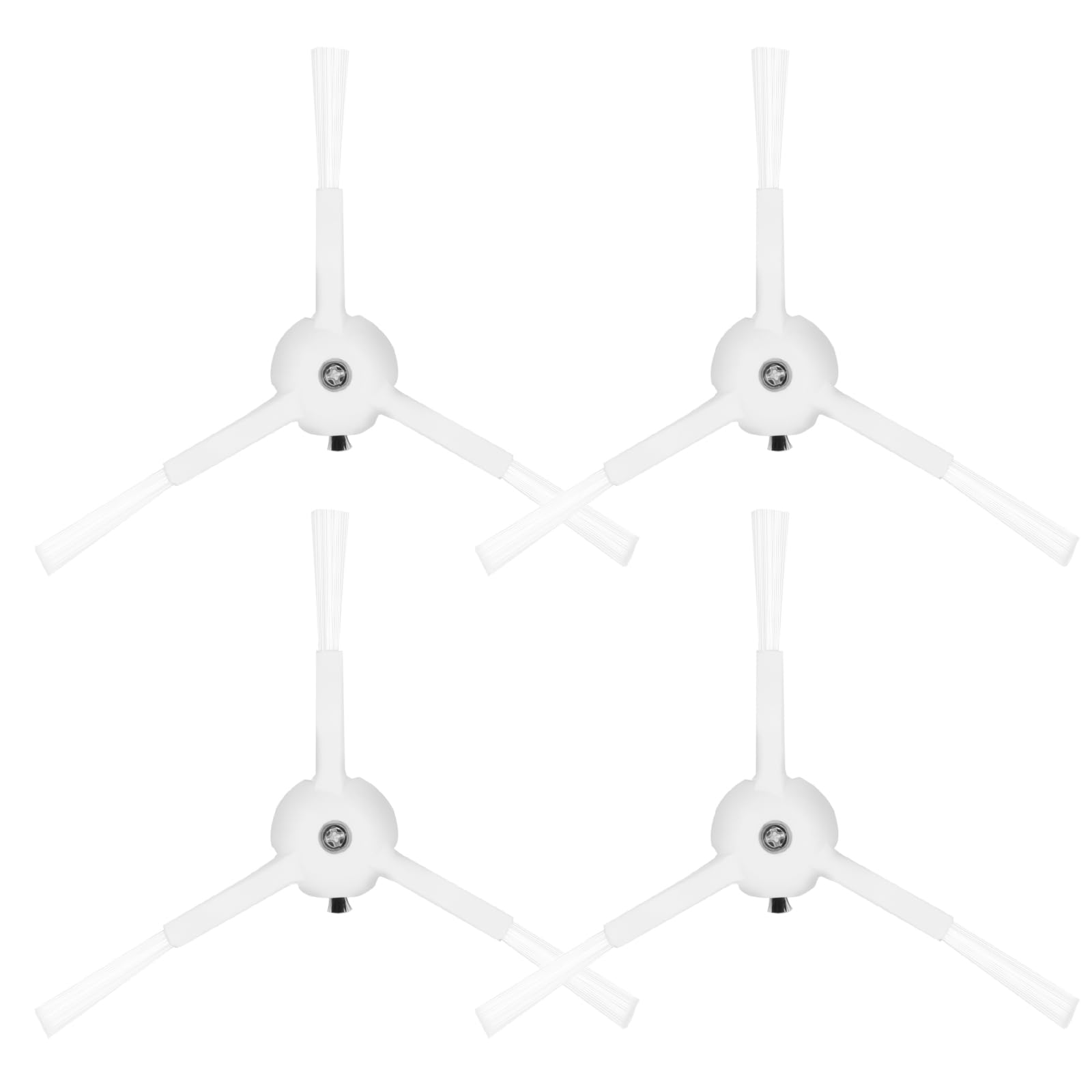 Photo 1 of Bristle Side Brushes (4 Pack) Compatible with Roborock Q7, Q7Max, Q Revo, S7MaxV, S8, S7, S6, S5, S4 and E Series Robot Vacuum, White