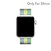 Betterconn New Woven Nylon Classic Replacement Sport Wrist Strap Watchbands Bracelet Connector for Apple iWatch 38mm Series3 Series2 Series1 38MM Green