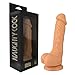 Naughty Realistic Silicone Dildo with Suction Cup, Adult Sex Toy, Large, Flesh, 8