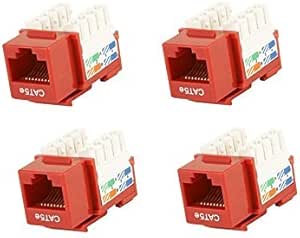Amazon.com: eDragon 4 Pack Cat5E Punch Down Keystone Jack ... standard cat 5e wiring diagram for keystone 