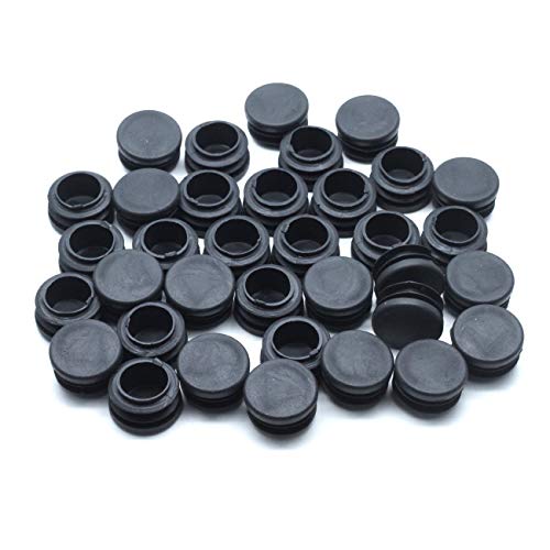 Treely 28mm Hardwood Floor Protectors Round Plastic Plugs Pipe Tubing End Cap for Chair Table Stool Leg, 35 Pieces