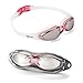 Olympia Nation Pro Swim Goggles - Pink with Mirrored Lenses