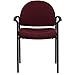Flash Furniture Tiffany Comfort Burgundy Fabric Stackable Steel Side Reception Chair with Arms