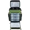 Elkton-Outdoors-Rolling-Tackle-Box-Green-L-157-x-W-96-x-H-185-inches-11-pounds-Waterproof-5-Retractable-Compartments-4-Rod-Holders-Rolling-Fishing-Tackle-Bag-Roller-Tackle-Box