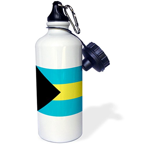 3dRose Flag of The Bahamas Islands Bahamian Blue Yellow Gold Stripes Black Tria…