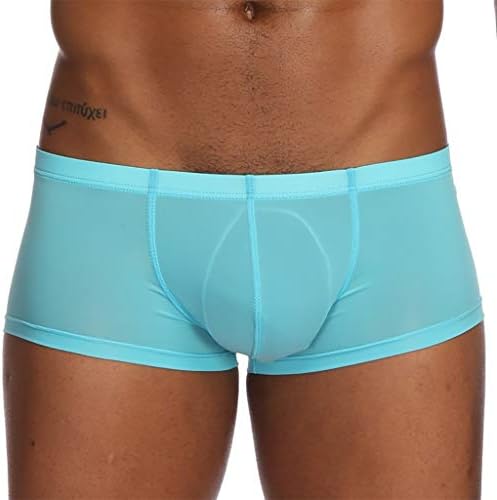 Womola Men's Ice Silk Underwear Convex Pocket Pants Underwear 0ne Piece