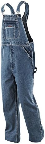 Five Brother Enzyme Washed Hidden Zipper Pocket Denim Bib Overall