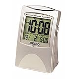 Seiko Silver Get Up & Glow Alarm Clock