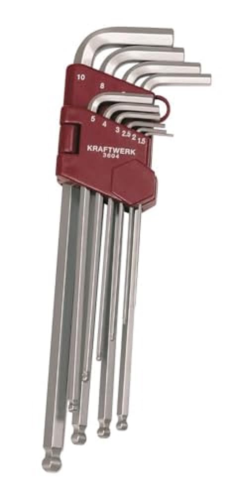 Kraftwerk 3604 10 Pieces Ball Head Hex Wrench Set 1.5 – 10 mm