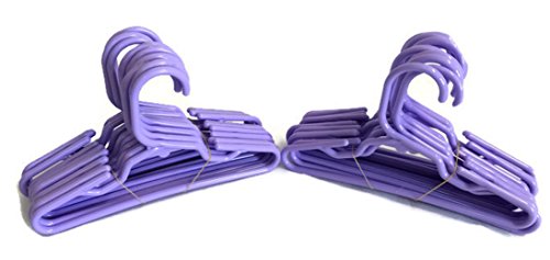 Doll Hangers Set of 24 Plastic Hangers Lavender, Fits 18 Inch American Girl Dolls Clothes, Doll Accessories